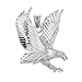 Polished 925 Sterling Silver American Eagle Charm Pendant