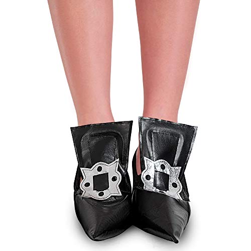 Skeleteen Witch Costume Shoe Covers Wicked Hag Pointy Fake Shoes