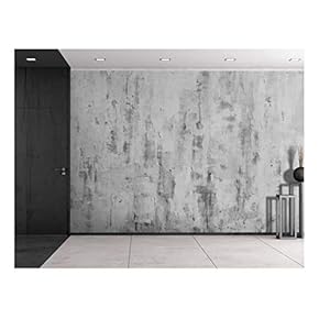 Gray Textured Painted on Wall - Wall Mural, Removable Vinyl Wallpaper, Home Decor - 66x96 inches