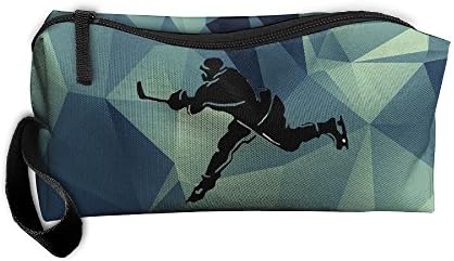 Cosmetic Bags Brush Pouch Ice Hockey Sport Portable Makeup Bag Zipper Wallet Hangbag Pen Organizer Carry Case Wristlet Holder