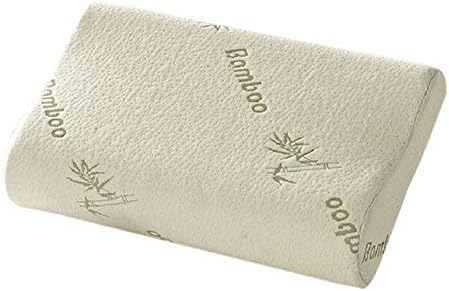 50X30cm Pure Natural Latex Pillow,Sleeping Bamboo Memory Foam Orthopedic Pillows, Dust Mite Resistant Small Pressure Relief Massage Pillow Remedial Neck