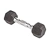 KingsBox Met Rubber Beklede Hex Dumbbells, Gewichten Met Metalen Handvat, Chromen Handvat Met Karteling, Gym…