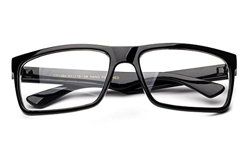 Newbee Fashion - "Avenue" Large Squared Fashion Clear Lens Glasses