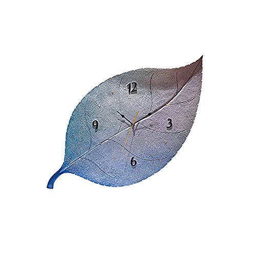 Moda Para El Hogar Zhilian Reloj De Pared De Hoja Dorada Reloj
