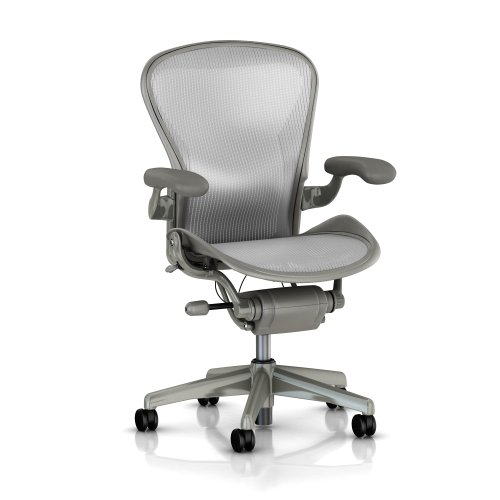 UPC 616639731750, Herman Miller Classic Aeron Task Chair: Standard Tilt - Fixed Leather Arms - Standard Carpet Casters