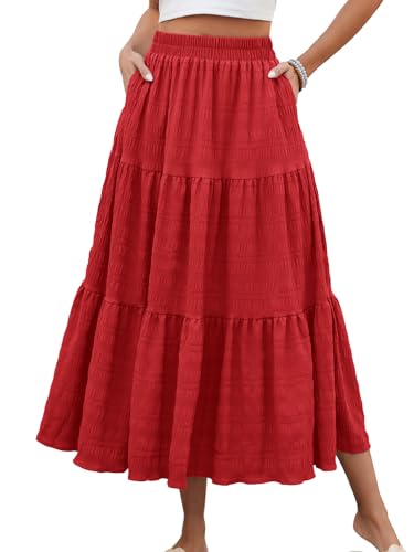 HUSKARY Women's Layered Swing Skirt