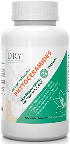#1 Premium Phytoceramides 350mg Capsules - Hair Skin and Nails Renewal - Plant Derived &amp; Gluten Free Anti Aging to Reduce Wrinkes &amp; Crows Feet - Vitamins A, C, D E - Strengthen Collagen - Risk Free