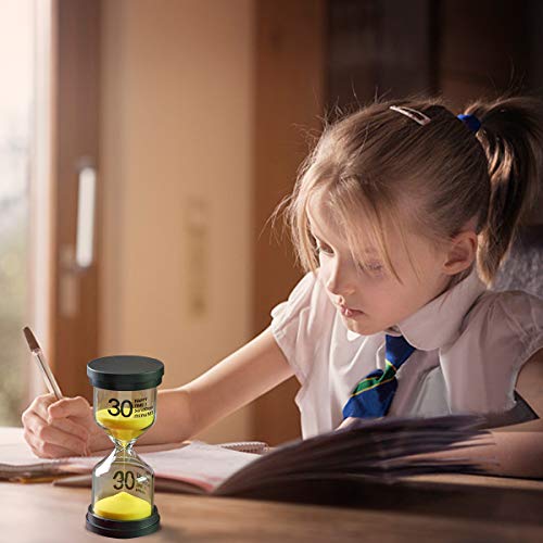Sand Timer 3 Pack,Sageme Hourglass Timer Sandglass Hourglass Sand Clock 10/15 / 30 Minutes for Kids, Classroom, Kitchen, Games, Brushing Timer, Home Office Decoration Timers (10/15 / 30 Minutes)