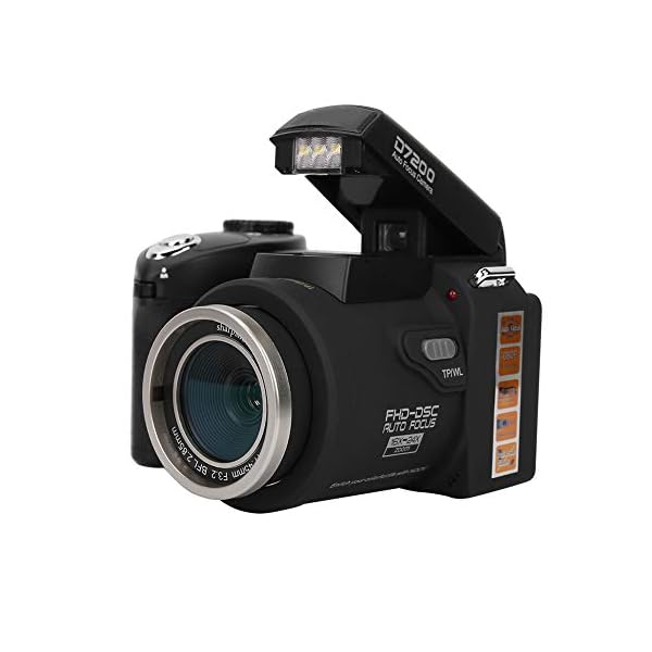 Full HD 1080P Digitalkamera, 3 "LCD-Bildschirm 8-facher Digitalzoom 24-facher optischer Zoom 13MP-Videokamera-Camcorder mit LED-Licht, 0,5-facher Weitwinkelobjektiv und 24-facher Teleobjektiv für Vlog