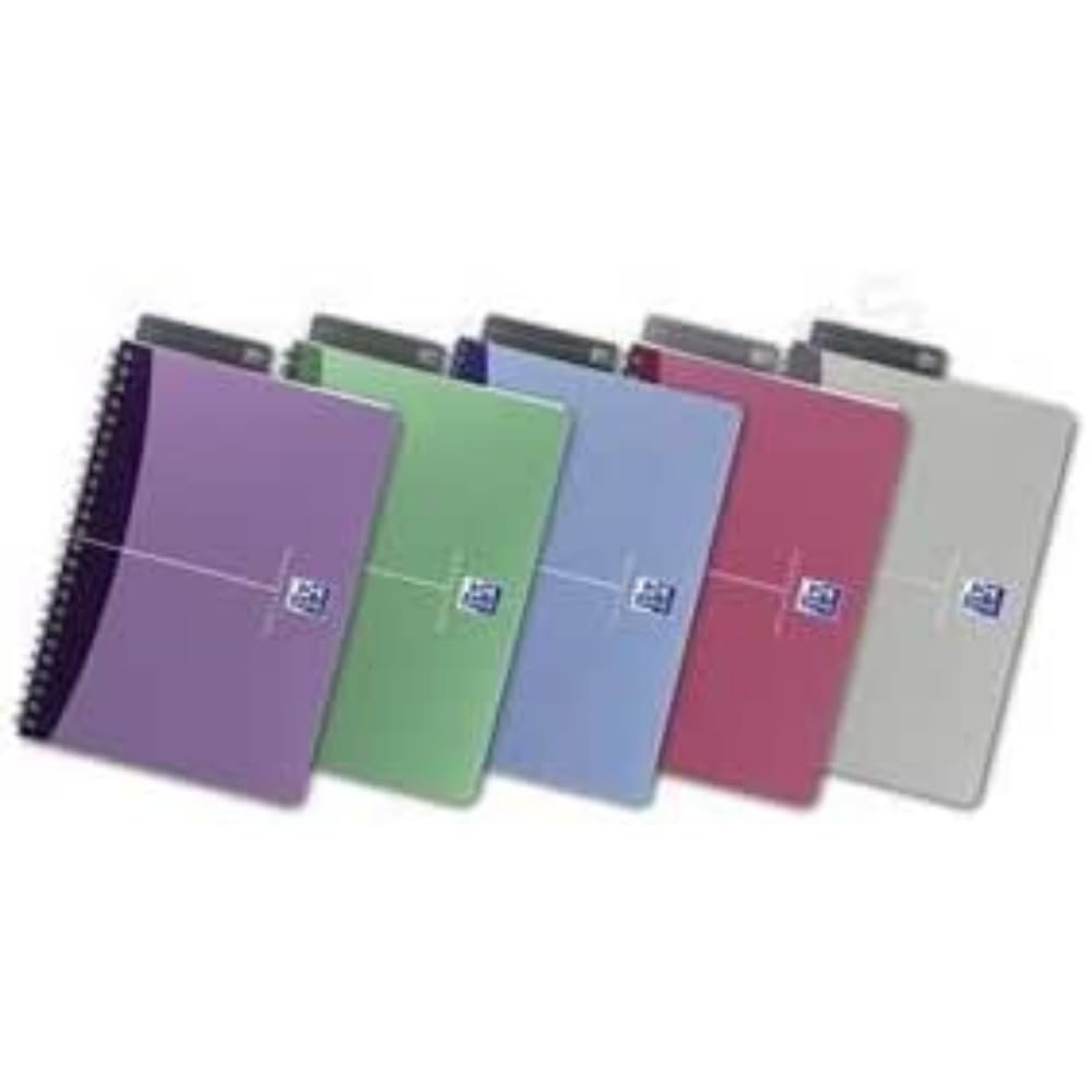 Oxford Office Notebook Wirebound Polypropylene 180 Pages 90gsm 110x170mm Assorted Ref N002463 [Pack of 10]