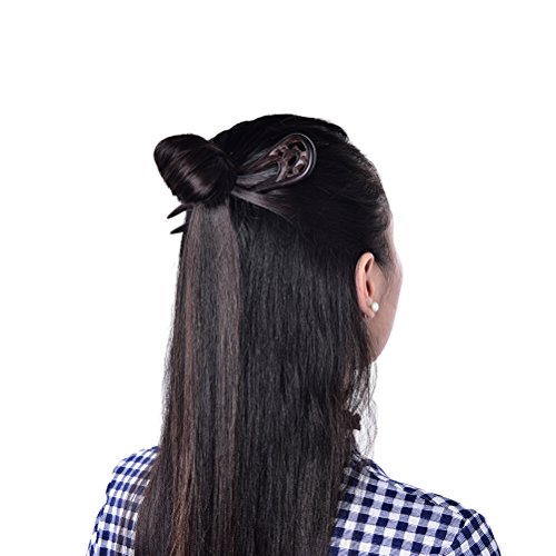1 Pcs Handmade Carved Wood 2-Prong Hair Fork Vintage Style Hair Stick Wooden Hairpin by Team-Management - Thumbnail 6