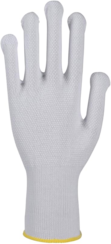 ABENA Cotton Work Gloves | Pack of 12 Pairs | Size 10 | Latex-Free | Elasticated Gloves with Gripping Dots | Soft, Comfortable, and Durable | Ideal for Warehouse Work, Mounting and Packing