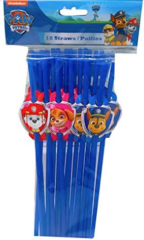 Paw Patrol Children's Straws Multipurpose Party Favor