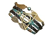 Joyplancraft Multistrand Bracelet Owl Wings Bracelet, Teal Rope Bracelet,Friendship Bracelet