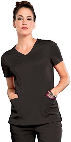Smitten Bliss Women's V-Neck Solid Scrub Top
