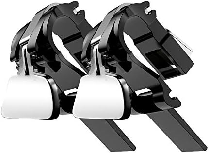 Zhuhaimei,2PCS For PUBG Mobile Game Fire Button Aim Key Trigger L1 R1 Controller(color:BLACK)