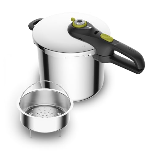 Tefal Secure Neo 8L, Olla a presión, Para 5-8 personas, Resultados rápidos y óptimos, 2 Programas, Diseño compacto, Apto lavavajillas, Acero inoxidable