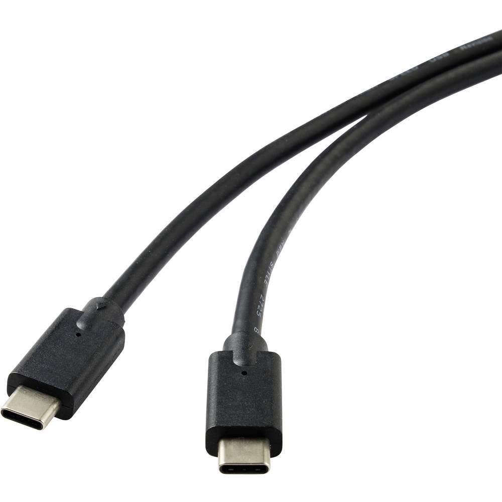 RENKFORCE USB Cable USB 3.2 Gen2x2 USB-C® male, USB-C® male 2 m black shielded RF-4531576