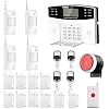 AGSHOME Security Alarm System 99+8 Zone Auto Dial GSM SMS Home Burglar Security Wireless GSM Alarm System Detector…
