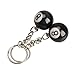 Sky Fish Key Ring Billiards Keychain Magic 8 Keyring Ball Charm Keyring Novelty Gift Toy Cute creative and use of a wide range 25MM No.8 black 2pcs