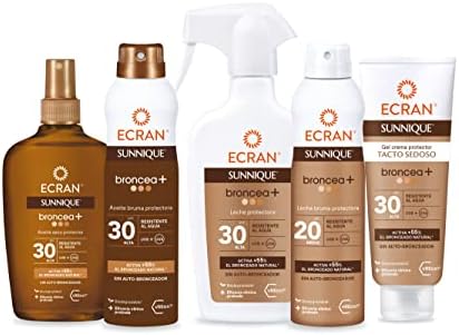 Sunnique - Aceite Protector Solar Broncea+ FPS 50, Protección Alta UVB y UVA, Activa el Bronceado Natural, Sin Autobronceador, con Tecnología PureBronze, Resistente al Agua - 200 ml