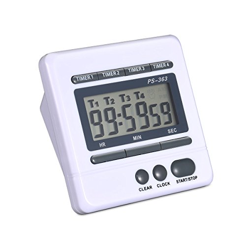 AIMILAR Digital Countdown Timer 4 Channel Count Up Down Kitchen Cooking Timer Clock - Thumbnail 7