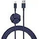Native Union Night Cable - 10ft Ultra-Strong Reinforced [Apple MFi Certified] Lightning to USB Charging Cable with Weighted Knot for iPhone/iPad (Zebra)