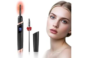 MGKO Heated Eyelash Curlers - Rechargeable Electric Eyelash Curler with 4 Heat Settings,Long-Lasting Curling Tool Includes Eyelash Brush,LED Display,Best for Women's Makeup (Black)