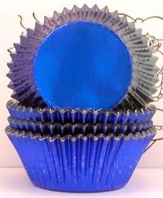 Blue FOIL - CUPCAKE LINERS - 50 Ct. - Standard Size