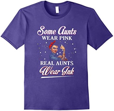 Mens Some aunts wear pink real aunts wear ink Large Purple