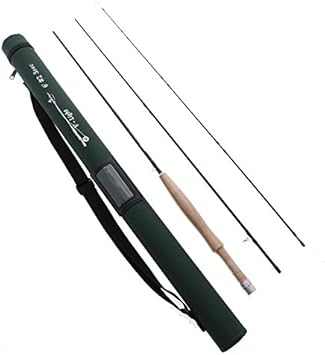 Amazon フライロッド 6フィート 2 カーボンロッド 3ピース 専用ロッドケース付 リバーピーク River Peak フライ ロッド