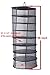 zazzy 2ft 8 Layer Herb Drying Rack Dry Net Mesh Hanging Plant Dryer Black, Collapsible Mesh Hanging Drying Net for Drying Herb, Seeds, Bud, Hydroponic Plants