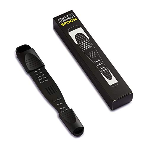 TOOAVIL Adjustable Measuring Spoons, Gram and Milliliter Measuring