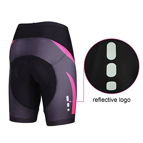 beroy Bike Shorts with 3D Gel Padded,Womens Gel Cycling Shorts(L,Light