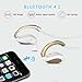 InzhiRui Bluetooth Headphones Wireless Bluetooth Headset Sport Stereo in-Ear Noise Cancelling Sweatproof Running Earbuds with Mic for iPhone 6s Samsung S6 and Android (White Gold)