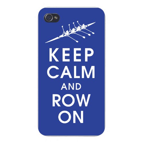 Apple Iphone Custom Case 5 5s Snap on - Keep Calm and Row On w/ Rowing Boat Team Racing by Hat Shark