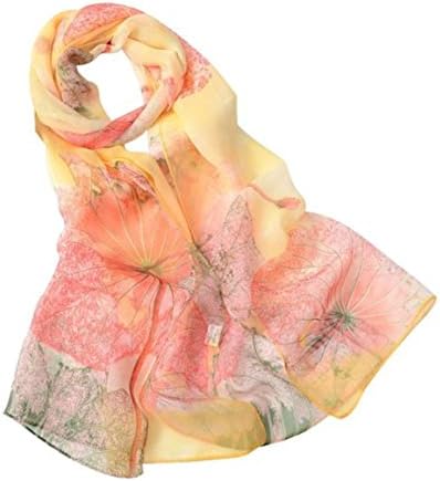 HN Fashion Ladies Shawl Chiffon Scarf, Women Long Soft Wrap scarf, Chiffon Scarf Scarves for Ladies (Orange)
