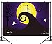 DePhoto Halloween Photography Backdrop Nightmare Before Christmas Pumpkin Jack Yellow Moon Ghost Bat Seamless Vinyl Photo Background Party Banner Studio Prop PGT274A 7x5ft