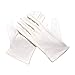 Aspire 12 Pairs Thicken Cotton Jewelry Work Glove-White-Small
