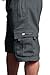 Victorious Men's Solid Fleece Cargo Shorts DFP1 - Charcoal - Large