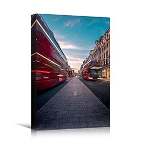 signwin Canvas Wall Art Busy Streets Cityscape Colorful...