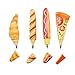 Novelty Gift Pens Bread Hot Dog Ice Cream Pizza Pen Stick Magnet Ballpoint Pens Toy Creative Gift Pen Writing Pens Stationery School Office Suppliers Pack of 4