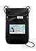Travel Wallet Neck Pouch - RFID Passport Wallet - Hidden Travel Wallet - Neck Passport Holder - Durable Travel Passport Wallet - By Bingonia Travel Accessories - Black