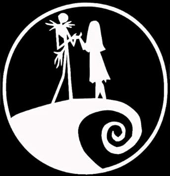 Download Plu Jack And Sally Nightmare Before Christmas White Decal Vinyl Sticker Cars Trucks Vans Walls Laptop White 5 5 X 5 5 In Plu467 Amazon In Home Kitchen