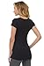 Rekucci Women's Perfectly Soft Basic Fitted Short Sleeve Scoop Neck T Shirt (Large,Black)