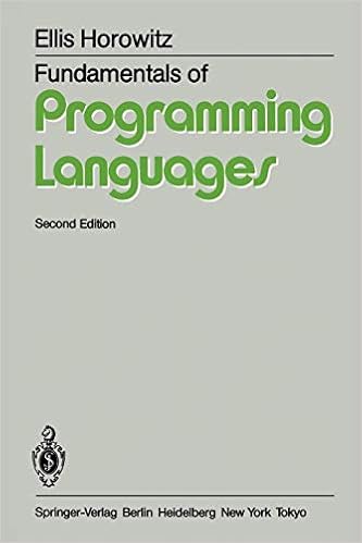 Fundamentals Of Programming Languages E Horowitz - 
