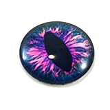 30mm Glass Eye Single Pink and Blue Cat Glass Eye Dragon Cabochon Taxidermy Sculpture or Jewelry Making Crafts