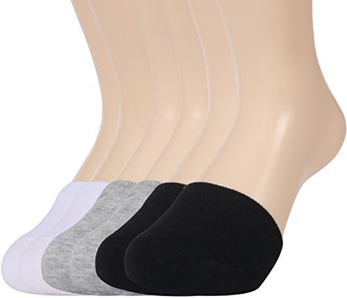 Women's Toe Topper Socks Cotton Toe Cover No Show Half Socks for High Heel 3-6 Pairs