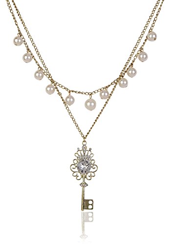 Cinderella Collection By Shining DivaCinderella Stylish Gold Key Pendant for Women