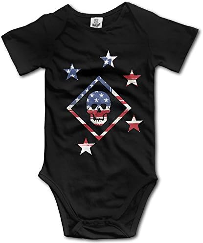 FENDYGT USMC Skull Raider Logo Baby Climbing Clothes Bodysuit